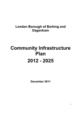 Community Infrastructure Plan 2012 - 2025