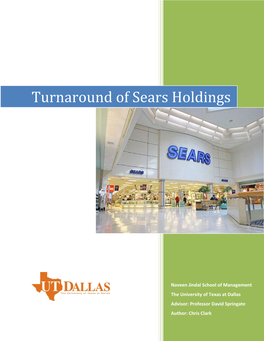 Turnaround of Sears Holdings