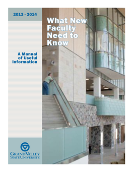 What New Faculty Need to Know