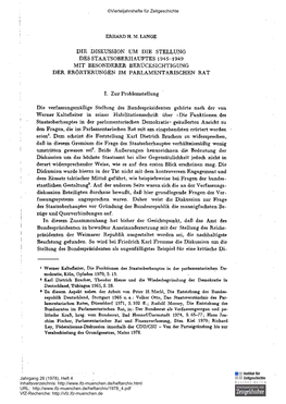 Die Diskussion Um Die Stellung Des Staatsoberhauptes 1945-1949 Mit Besonderer Berücksichtigung Der, Erörterungen Im Parlamentarischen Rat