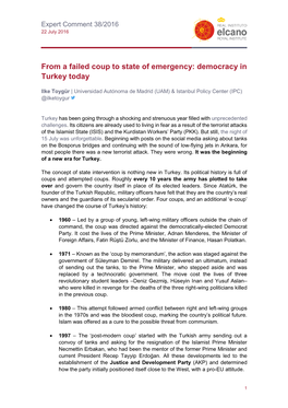 From a Failed Coup to State of Emergency: Democracy in Turkey Today