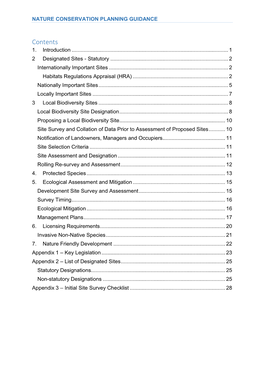 Nature Conservation Planning Guidance