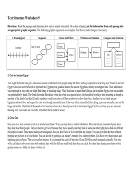 Text Structure Worksheet 9