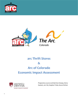 Arc Thrift Stores & Arc of Colorado Economic Impact Assessment