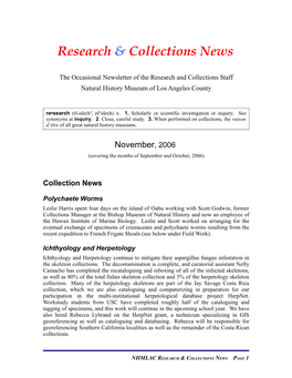 2006-11 R&C Newsletter