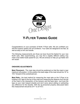 Y-Flyer Tuning Guide