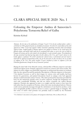 CLARA Special Issue 2020 No. 1 K