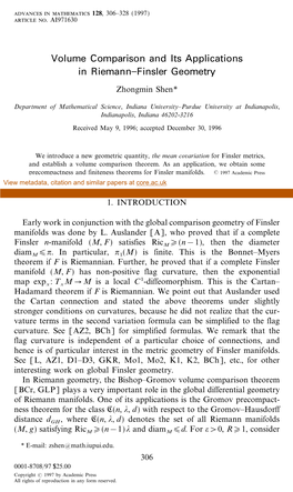 Volume Comparison and Its Applications in Riemann–Finsler