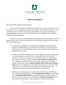 HAF 2012 Grant Report