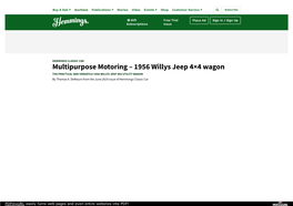 1956 Willys Jeep 4×4 Wa | Hemmings Daily