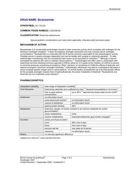 DRUG NAME: Bicalutamide