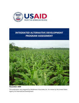 Integrated Alternative Development Program Assessment