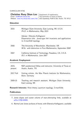 Education 2015 Michigan State University, East Lansing, MI, U.S.A