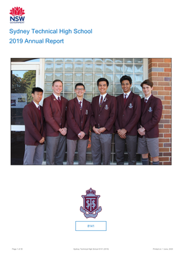 Sydney Technical High School 2019 Annual Report