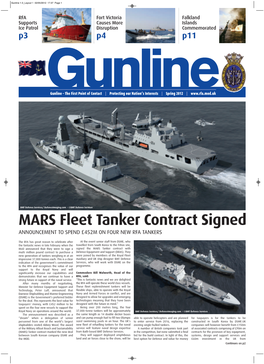 MARS Fleet Tanker Contract Signed ANNOUNCEMENT to SPEND £452M on FOUR NEW RFA TANKERS
