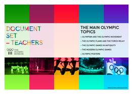 The Main Olympic Topics – Olympism and the Olympic Movement