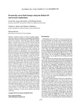 Present-Day Stress Field Changes Along the Baikal Rift and Tectonic Implications