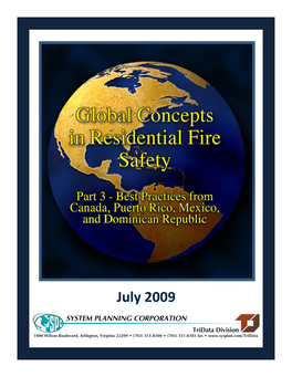Global Concepts in Residential Fire Safety