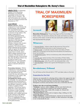 Trial of Maximilien Robespierre: Mr