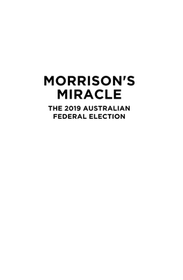 Morrison's Miracle the 2019 Australian Federal Election