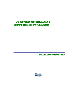 Overview of the Dairy Industry in Swaziland
