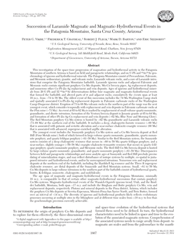 Succession of Laramide Magmatic and Magmatic-Hydrothermal Events in the Patagonia Mountains, Santa Cruz County, Arizona*