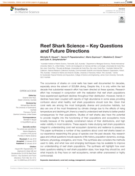 Reef Shark Science – Key Questions and Future Directions