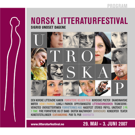 Program Litteraturfestivalen 2007-2