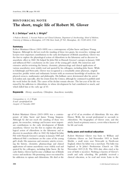 The Short, Tragic Life of Robert M. Glover