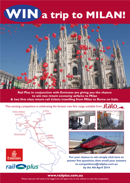 WIN a Trip to MILAN!