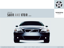 2004 Volvo S60R & V70R Living Brochure