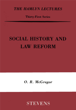 Social History and Law Reform