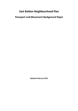 East Boldon Neighbourhood Plan