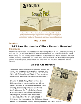 1912 Axe Murders in Villisca Remain Unsolved