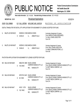 Broadcast Applications 6/20/2014