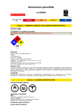 Ammonium Persulfate