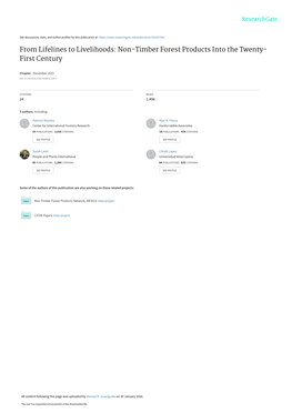 From Lifelines to Livelihoods: Non-Timber Forest Products Into the Twenty- First Century