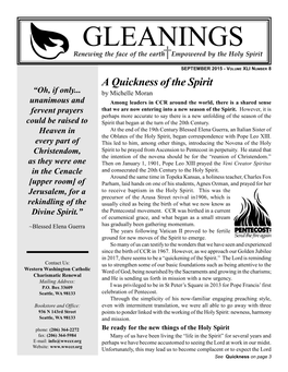 GLEANINGS September 2015