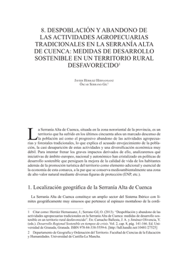 8. Despoblación Y Abandono De