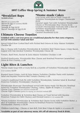 Spring Summer 2021 Menu with Cheeseboard New Edit