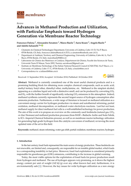 Advances in Methanol Production and Utilization, with Particular Emphasis Toward Hydrogen Generation Via Membrane Reactor Technology