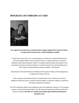 Biografia Di Corrado Alvaro