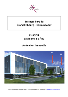 Business Parc Du Grand Fribourg – Corminboeuf PHASE II Bâtiments