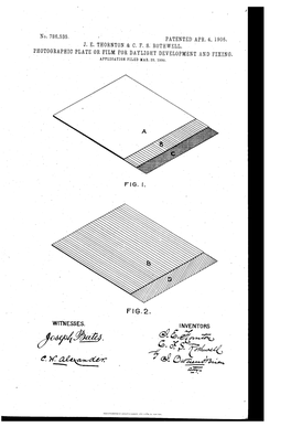 Photographic Plate Or Film for Daylight Development and Fixing