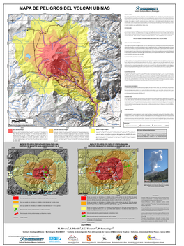 MAPA DE PELIGROS DEL VOLCÁN UBINAS Instituto Geológico Minero Y Metalúrgico 290000 295000 300000 305000 310000