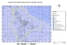 Mapa De Regiones Hidrológicas Administrativas