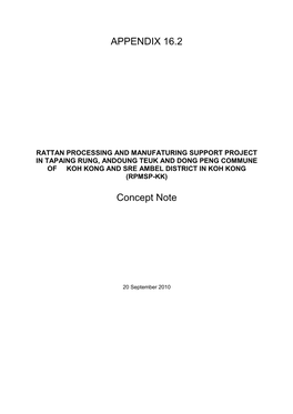 APPENDIX​ 16.2 Conceptnote​ Rattan​ Processingbusiness