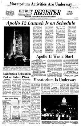 Apollo 12 Launch Is on Schedule