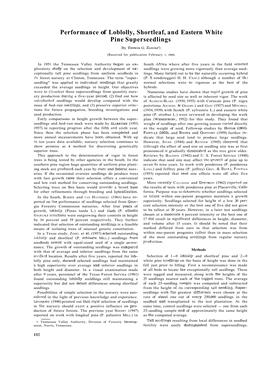 Performance of Loblolly, Shortleaf, and Eastern White Pine Superseedlings by THOMASG