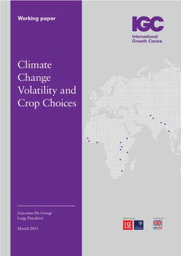 Climate Change Volatility and Crop Choices